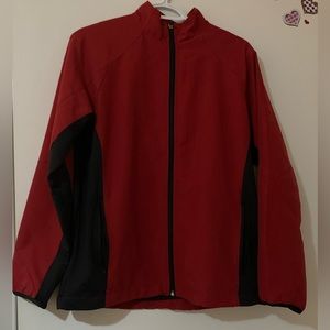 Red vintage-look windbreaker